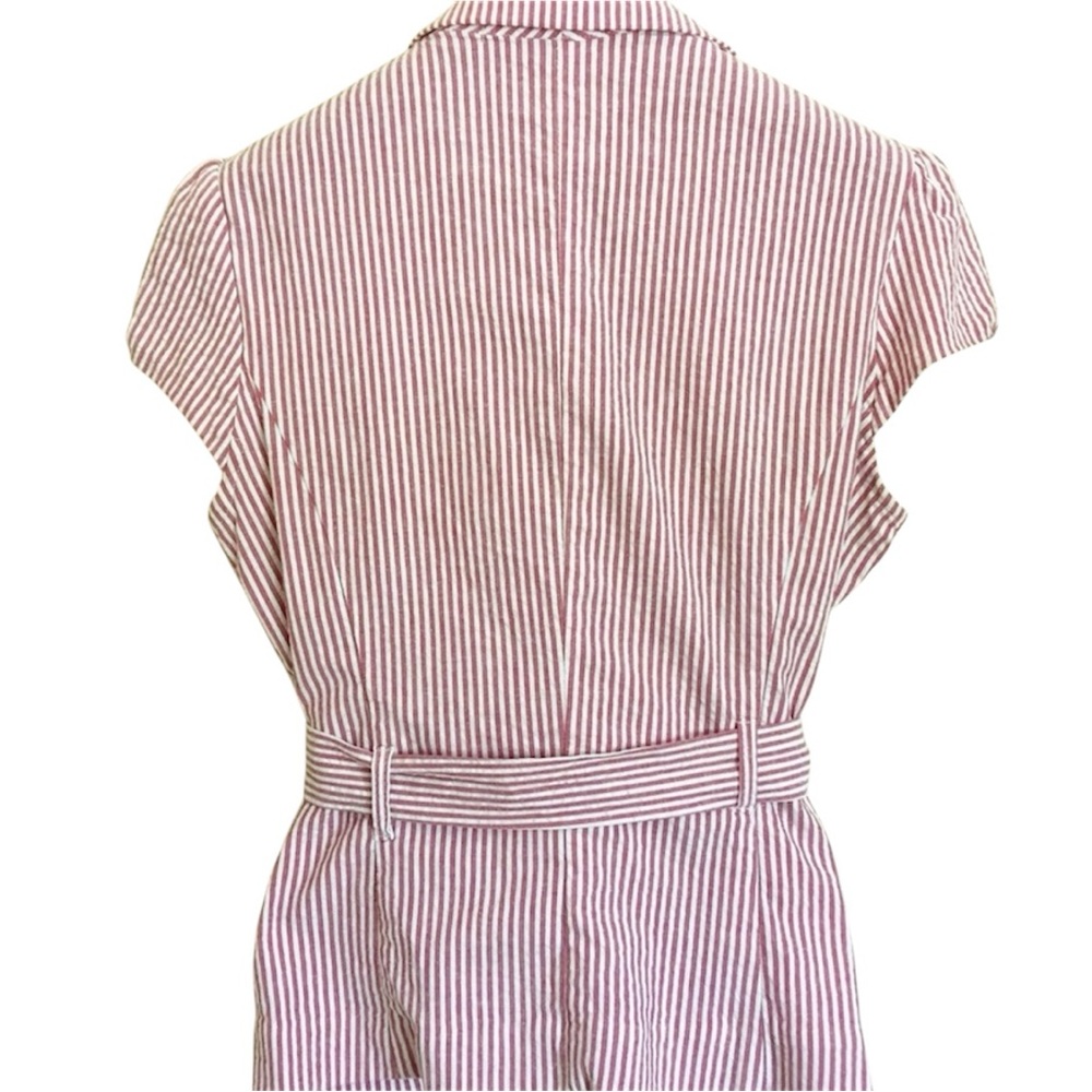 Red & white stripe lightweight short sleeve top - Size Large - Picture 3 of 6